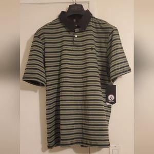 Volcom button collar shirt large nwt